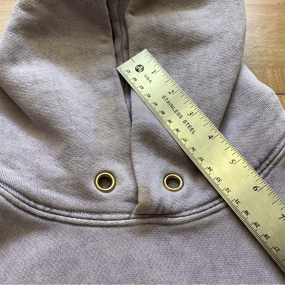 Les Tien Unisex Heavyweight Crew Neck Sweatshirt Size Small Light Purple FLAWS - Picture 9 of 11